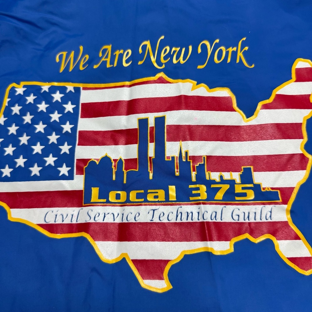 Vintage Birdie Windbreaker NYC Local 375 Union Civil Service Technical Guild XL